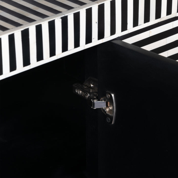 Bone Inlay Waterfall Buffet - Black Stripe - Abacus and Hunt LLC